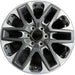 20" SEQUOIA 23-24 20x8 open spoke 6 spoke machined face with black pockets - Front View