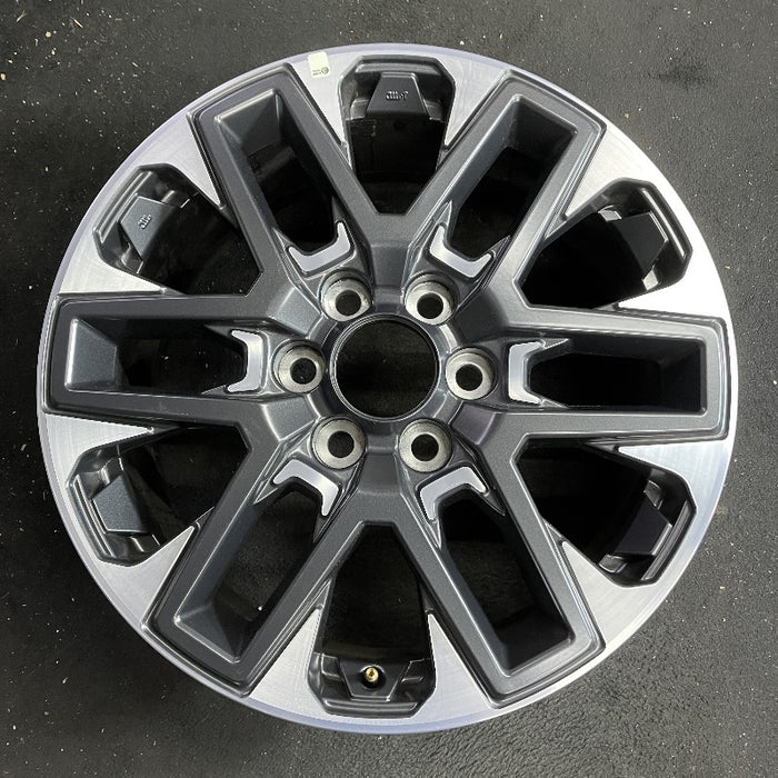 20" SEQUOIA 23-24 20x8 open spoke 6 spoke machined face with black pockets - Front View