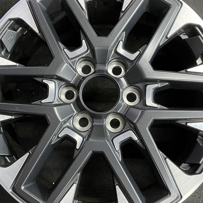 20" SEQUOIA 23-24 20x8 open spoke 6 spoke machined face with black pockets - Angle View