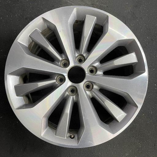 20" FORD F150 PICKUP 17 20x8.5 12 spoke machined face flash gray pockets - Front View