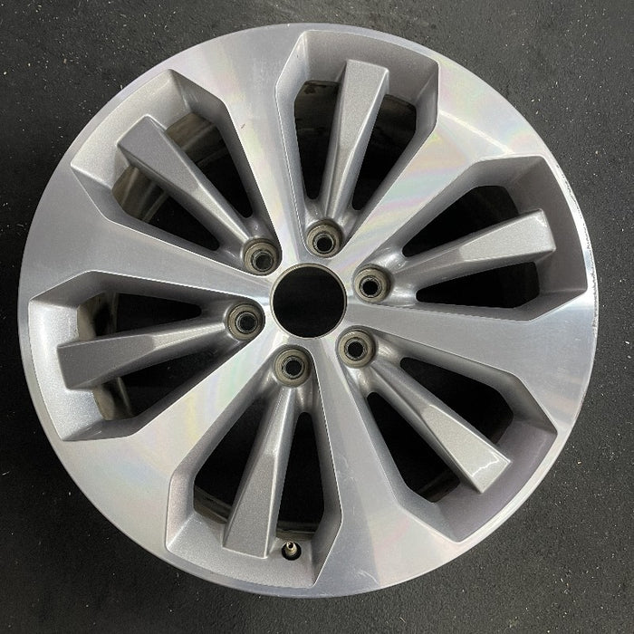 20" FORD F150 PICKUP 17 20x8.5 12 spoke machined face flash gray pockets - Front View