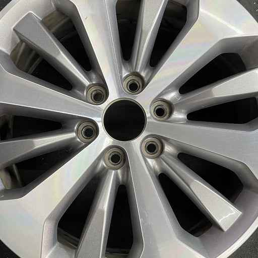 20" FORD F150 PICKUP 17 20x8.5 12 spoke machined face flash gray pockets - Angle View