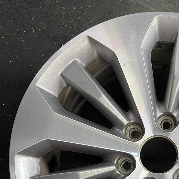 20" FORD F150 PICKUP 17 20x8.5 12 spoke machined face flash gray pockets - Side Profile