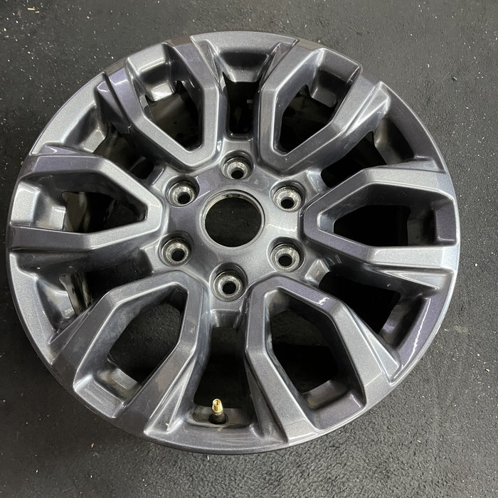 17" RANGER 19-22 17x8, , dark gray, , V spoke Original OEM Wheel Rim - Side Profile