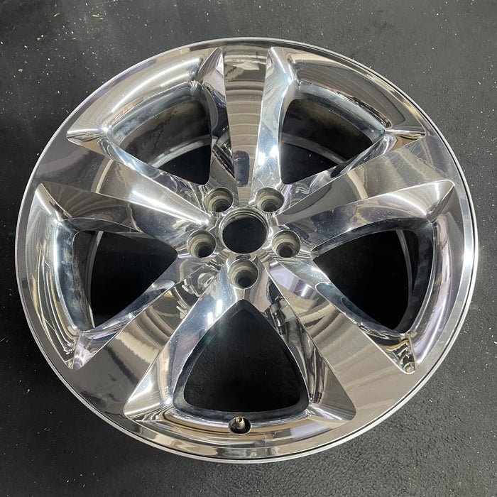 20" CHALLENGER 11-12 20x8, , chrome clad, lug nut centered between spokes - Side Profile