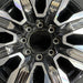 20" SIERRA 2500 PICKUP 24 20x8.5 8 spoke raised spoke machined with black - Angle View