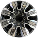 20" SIERRA 2500 PICKUP 24 20x8.5 8 spoke raised spoke machined with black - Front View