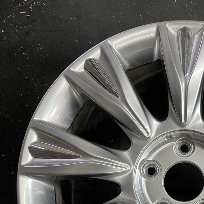 18" GENESIS 09-12 Sdn 18x7.5 9 spoke covered lugs Original OEM Wheel Rim - Side Profile