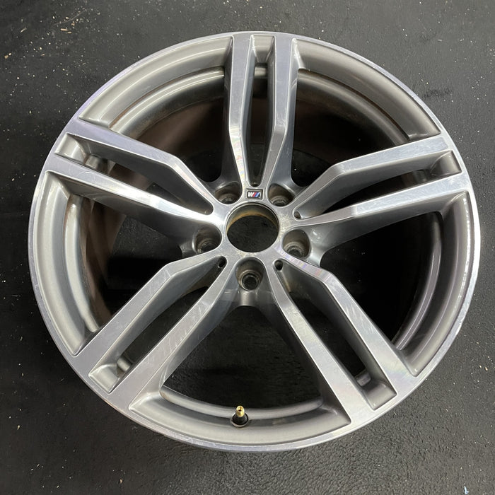 19" BMW X6 15-19 19x9 , , double spoke, 18mm offset Original OEM Wheel Rim - Side Profile