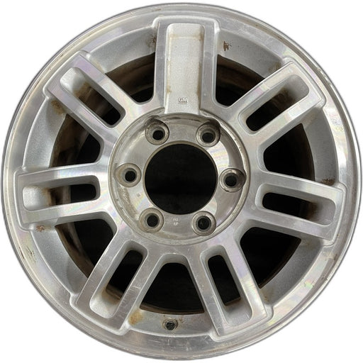 16" HUMMER H3 06 16x7.5 7 double spoke satin machined finish Original OEM Wheel - Front View