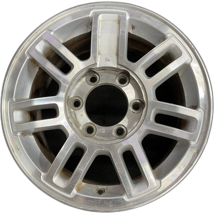 16" HUMMER H3 06 16x7.5 7 double spoke satin machined finish Original OEM Wheel - Front View
