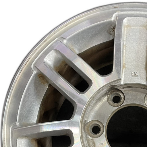 16" HUMMER H3 06 16x7.5 7 double spoke satin machined finish Original OEM Wheel - Angle View