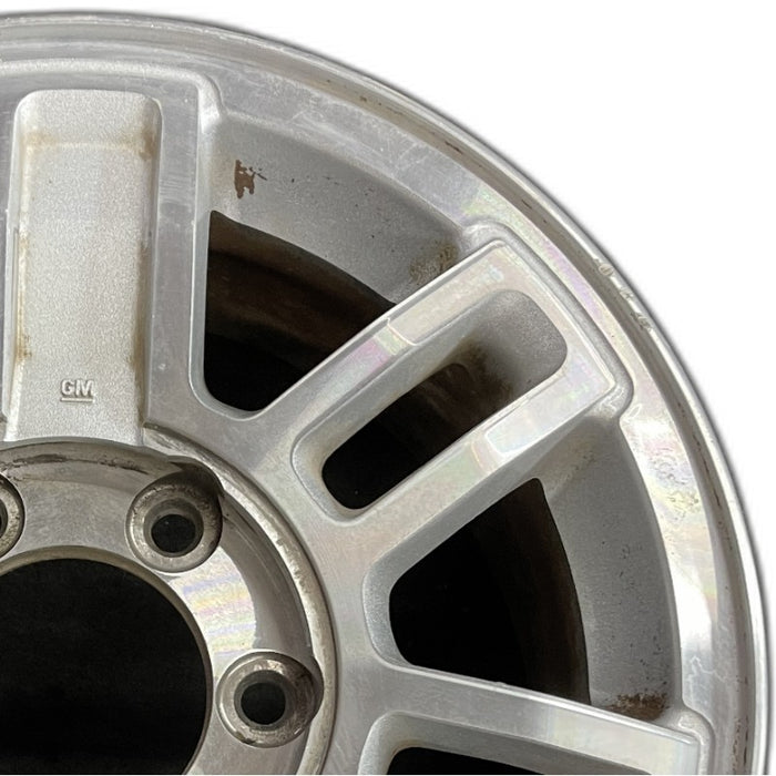 16" HUMMER H3 06 16x7.5 7 double spoke satin machined finish Original OEM Wheel - Side Profile