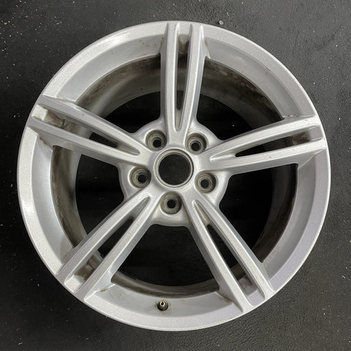 19" CORVETTE 08 19x10 , 5 double spoke, silver Original OEM Wheel Rim - Angle View