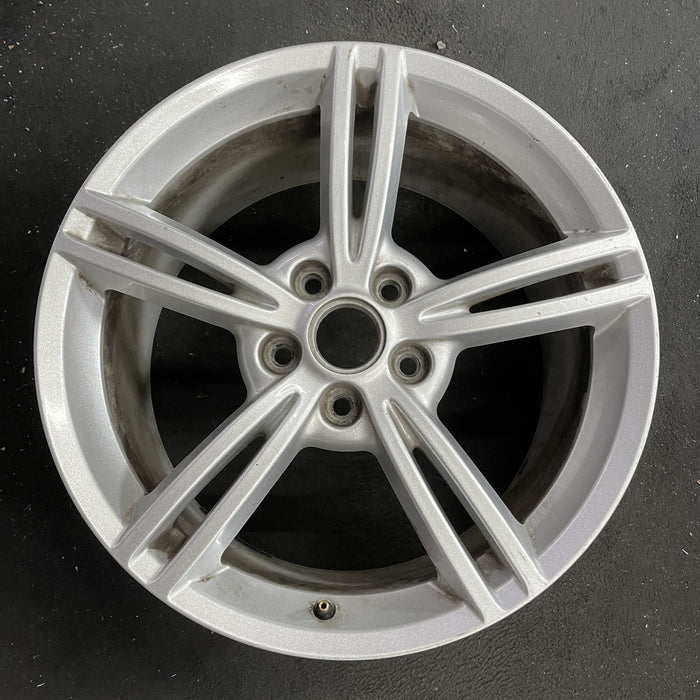19" CORVETTE 08 19x10 , 5 double spoke, silver Original OEM Wheel Rim - Angle View