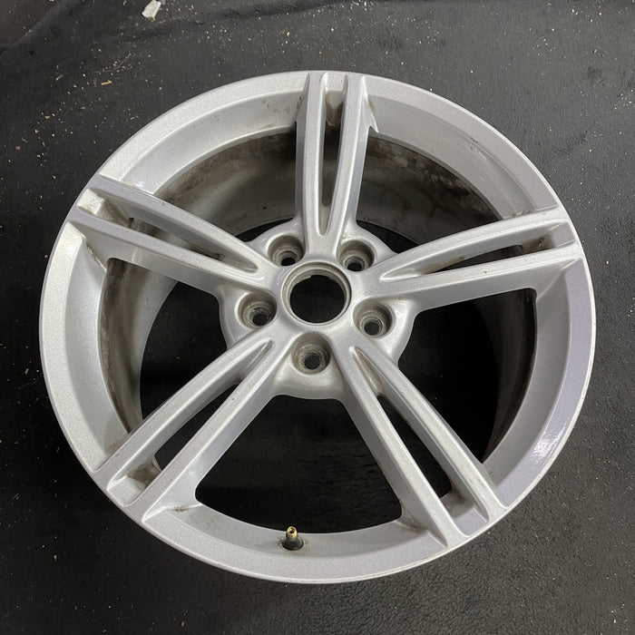 19" CORVETTE 08 19x10 , 5 double spoke, silver Original OEM Wheel Rim - Side Profile
