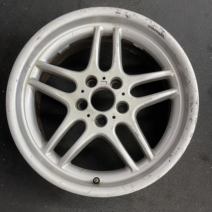 18" BMW 740i 00-01 18x8 , 10 spoke , smooth finish Original OEM Wheel Rim - Angle View
