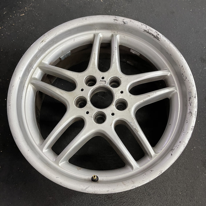 18" BMW 740i 00-01 18x8 , 10 spoke , smooth finish Original OEM Wheel Rim - Side Profile