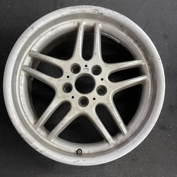 18" BMW 740i 00-01 18x8 , 10 spoke , smooth finish Original OEM Wheel Rim - Angle View