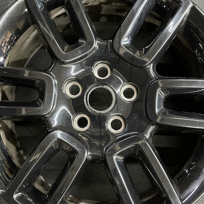 19" DEFENDER 20-22 19x8 6 spoke straight spoke gloss black Original OEM Wheel - Angle View