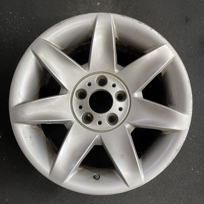 17" BMW 525i 01-03 17x8 , 7 spoke, exposed lugs Original OEM Wheel Rim - Angle View