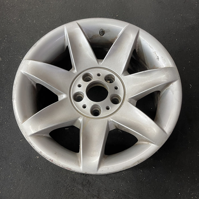17" BMW 525i 01-03 17x8 , 7 spoke, exposed lugs Original OEM Wheel Rim - Close-Up Detail