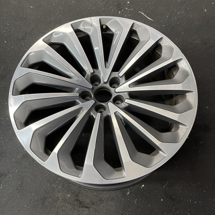 21" E-TRON 19-23 21x9.5 , 15 spoke Original OEM Wheel Rim - Side Profile