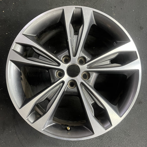 19" FUSION 17 19x8, , machined face with dark gray pockets Original OEM Wheel - Angle View