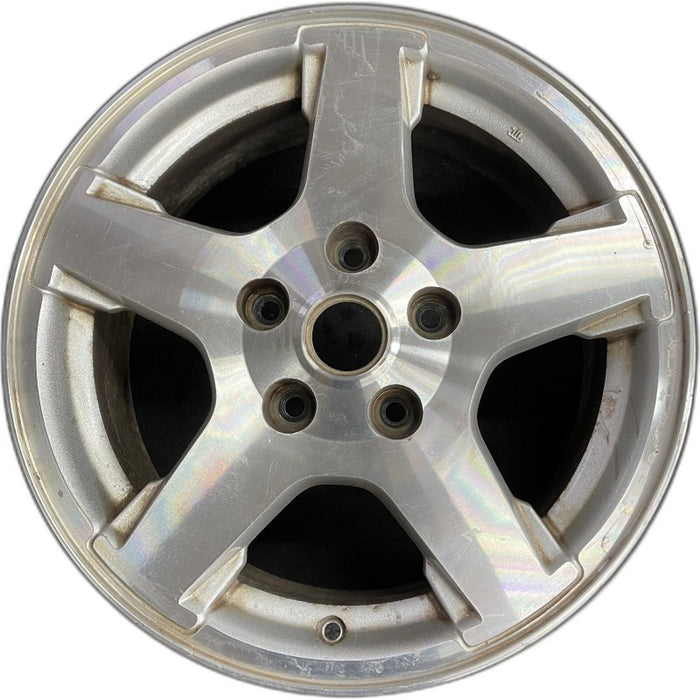 17" GRAND CHEROKEE 05 17x7.5 Limited machined w/o inlay at end of spokes - Front View