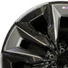 21" 750e 24-25 21x10.5 5 spoke V spoke silver with black inserts Original OEM - Angle View