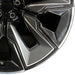 21" 750e 24-25 21x10.5 5 spoke V spoke silver with black inserts Original OEM - Close-Up Detail