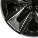 21" 750e 24-25 21x10.5 5 spoke V spoke silver with black inserts Original OEM - Back View
