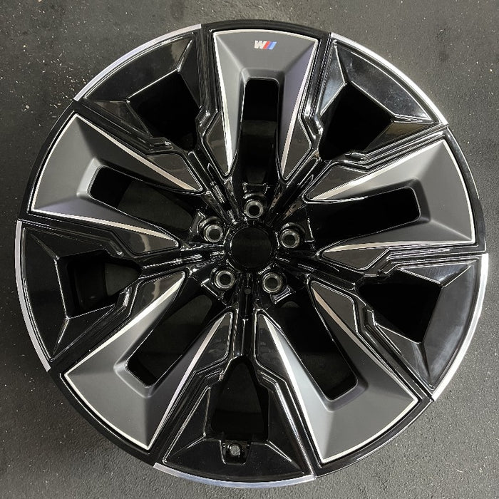 21" 750e 24-25 21x10.5 5 spoke V spoke silver with black inserts Original OEM - Additional View