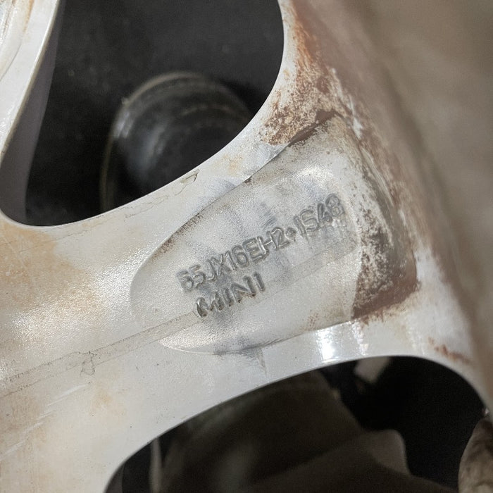 16" CLUBMAN 08-14 16x6.5 alloy 7 spoke tapered end spoke silver Original OEM Wheel Rim