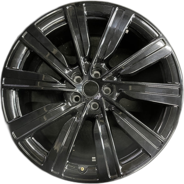 22" RANGE ROVER 22 , 22x9.5, 10 spoke, gloss black Original OEM Wheel Rim - Front View