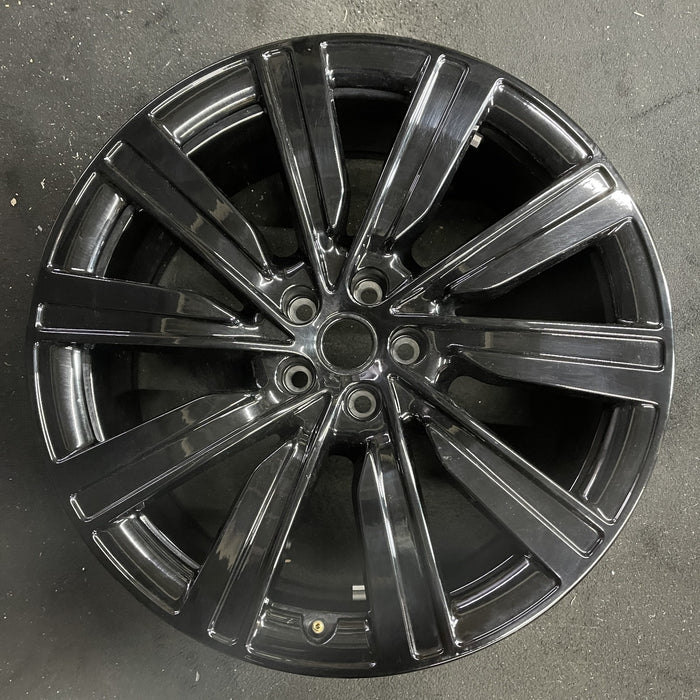 22" RANGE ROVER 22 , 22x9.5, 10 spoke, gloss black Original OEM Wheel Rim - Angle View