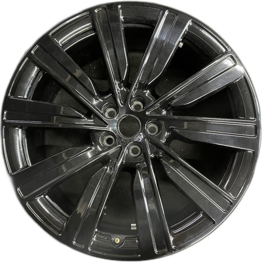 22" RANGE ROVER 22 , 22x9.5, 10 spoke, gloss black Original OEM Wheel Rim - Front View