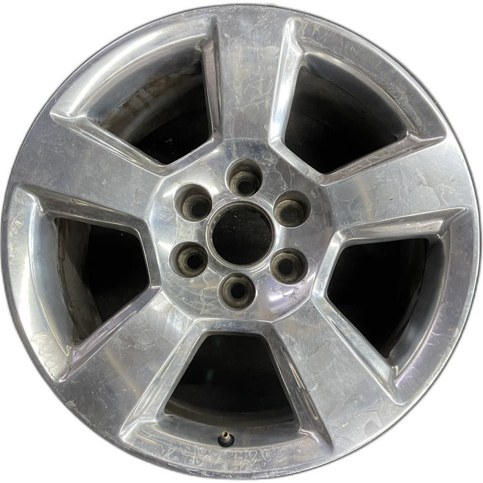 20" SIERRA 1500 PICKUP 19 classic , 20x9, 5 spoke, exposed lug nuts, polished - Front View