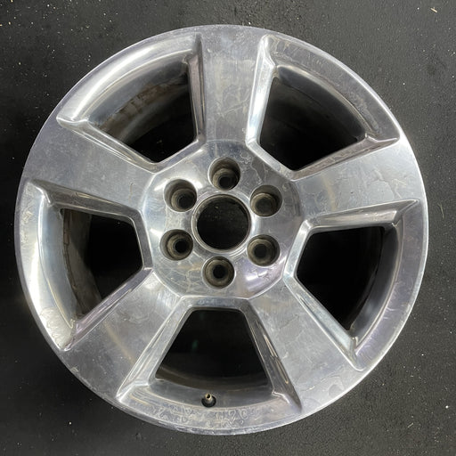 20" SIERRA 1500 PICKUP 19 classic , 20x9, 5 spoke, exposed lug nuts, polished - Angle View