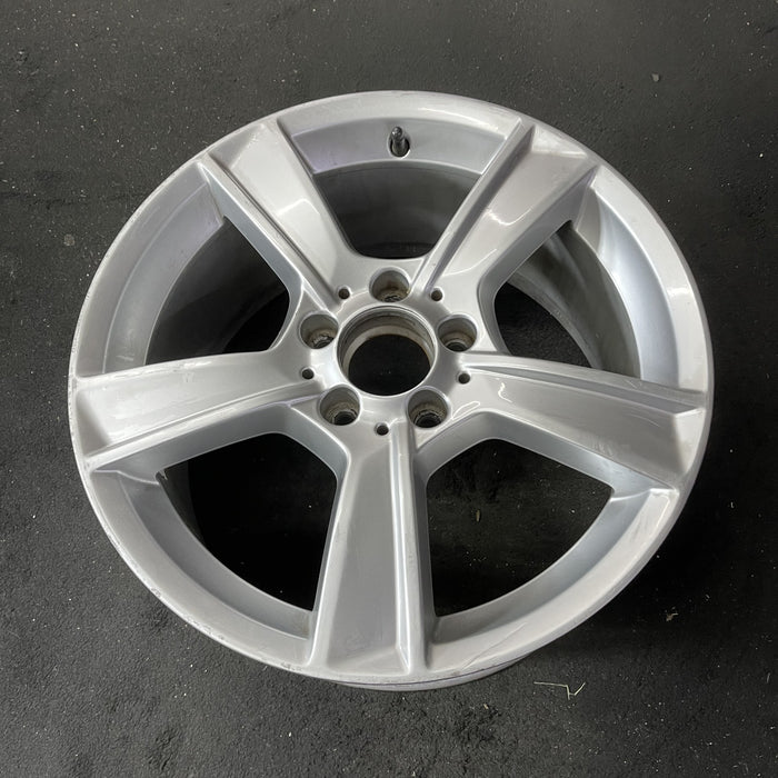 17" MERCEDES C-CLASS 12 204 Type; C250, 17x8.5, 5 spoke Original OEM Wheel Rim - Close-Up Detail