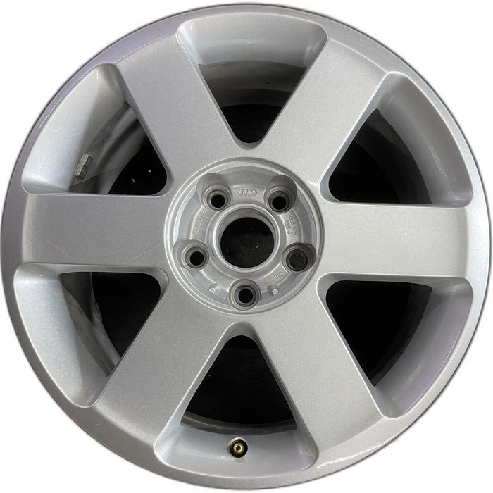 17" AUDI A4 03-05 17x7.5 , 6 spoke, SW Original OEM Wheel Rim - Front View