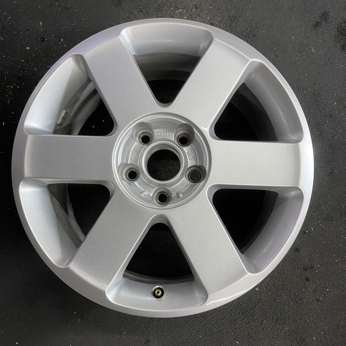 17" AUDI A4 03-05 17x7.5 , 6 spoke, SW Original OEM Wheel Rim - Angle View
