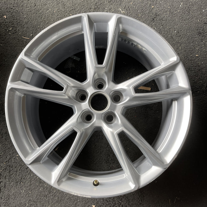 20" CAMARO 19-24 20x8.5, 5 split spoke, silver Original OEM Wheel Rim - Angle View