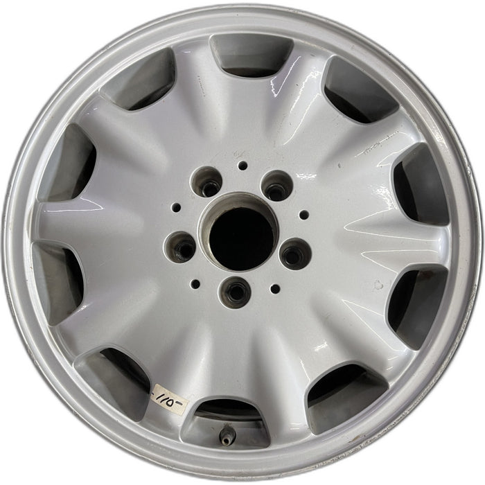 16" MERCEDES E-CLASS 95 124 Type; E300D, 16x7.5, Original OEM Wheel Rim - Front View