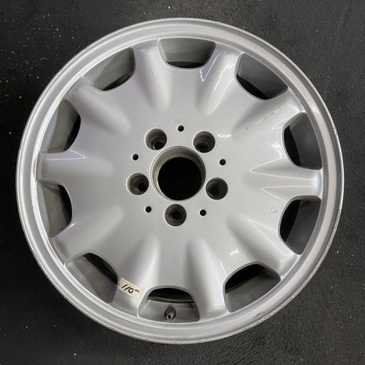 16" MERCEDES E-CLASS 95 124 Type; E300D, 16x7.5, Original OEM Wheel Rim - Angle View