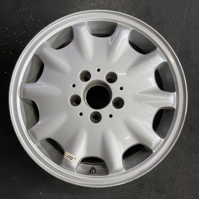 16" MERCEDES E-CLASS 95 124 Type; E300D, 16x7.5, Original OEM Wheel Rim - Angle View
