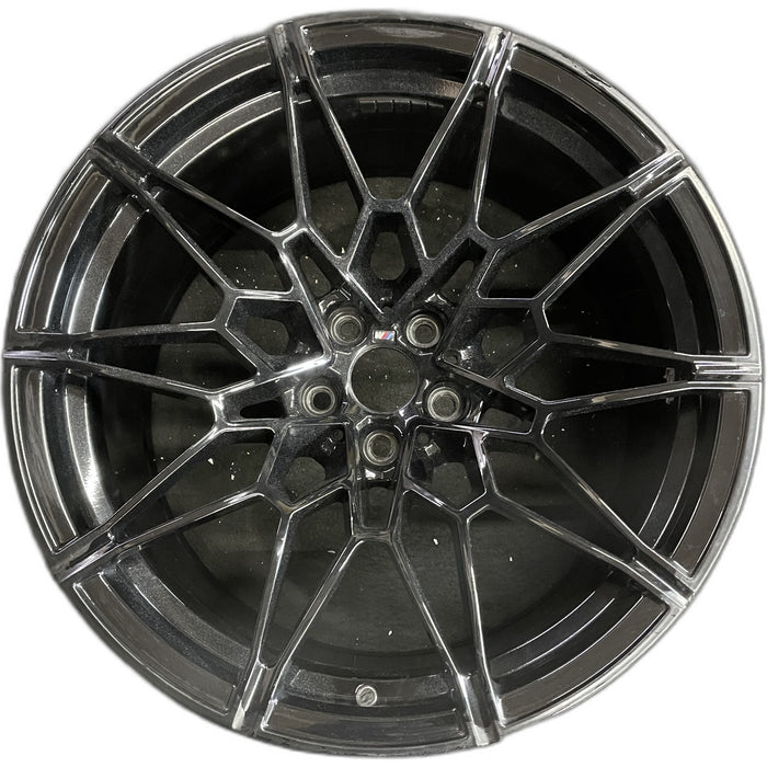 20" BMW M3 21-24 19x10.5, 10 spoke, w/o machined face Original OEM Wheel Rim - Front View