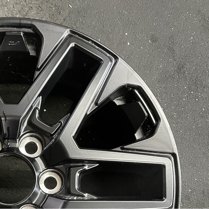 20" SEQUOIA 23-24 20x8 open spoke 6 spoke matte black Original OEM Wheel Rim - Close-Up Detail