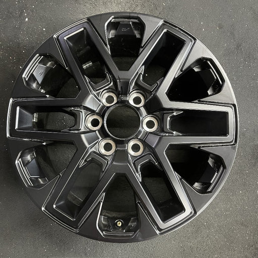 20" SEQUOIA 23-24 20x8 open spoke 6 spoke matte black Original OEM Wheel Rim - Front View