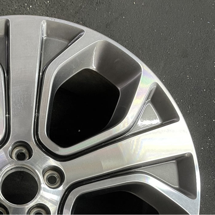 20" EXPLORER 18-19 20x8.5 aluminum TPMS 5 spoke machined face with pockets Original OEM Wheel Rim